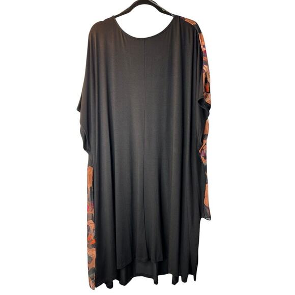 Ulla Popken Women 32/34 Animal Scribble Chiffon Layered Stretch Knit Tunic Dress - Picture 5 of 11